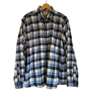 LL Bean Mens Traditional Fit Plaid Flannel Long Sleeve Button Up‎ Shirt - size L